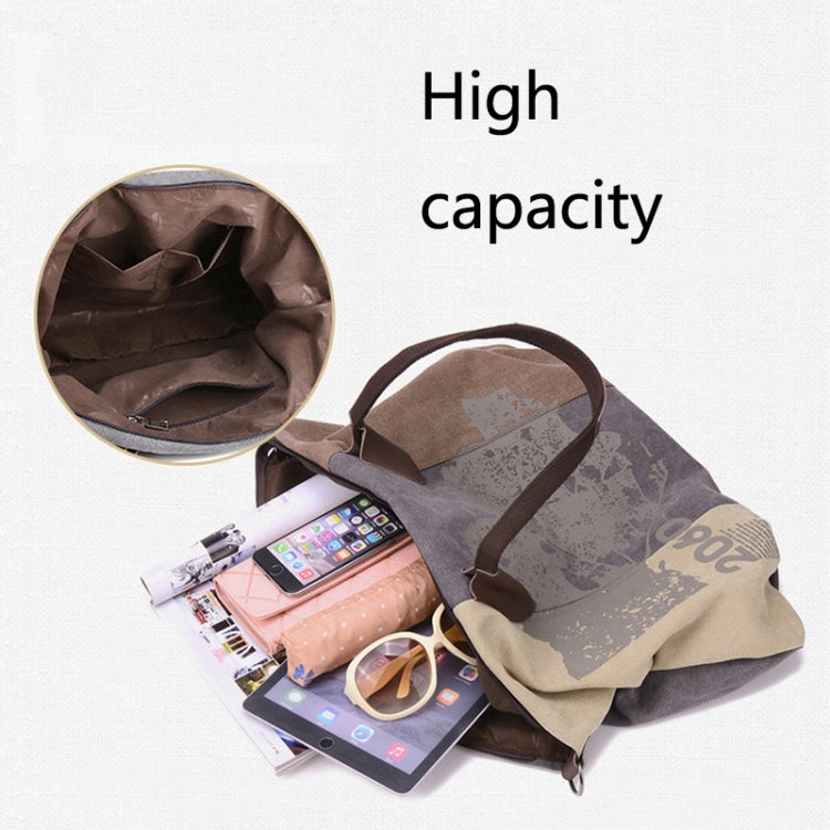 K1219 Large-Capacity Graffiti Canvas Bag Printing Single-Shoulder Messenger Bag