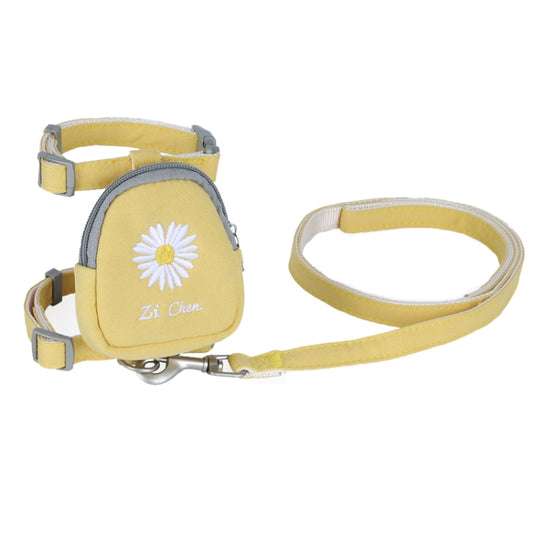 ZiChen Cat Traction Rope Small Pet Traction Embroidery Backpack