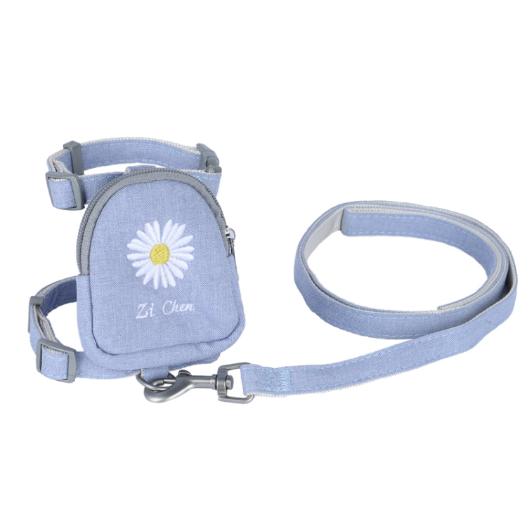 ZiChen Cat Traction Rope Small Pet Traction Embroidery Backpack