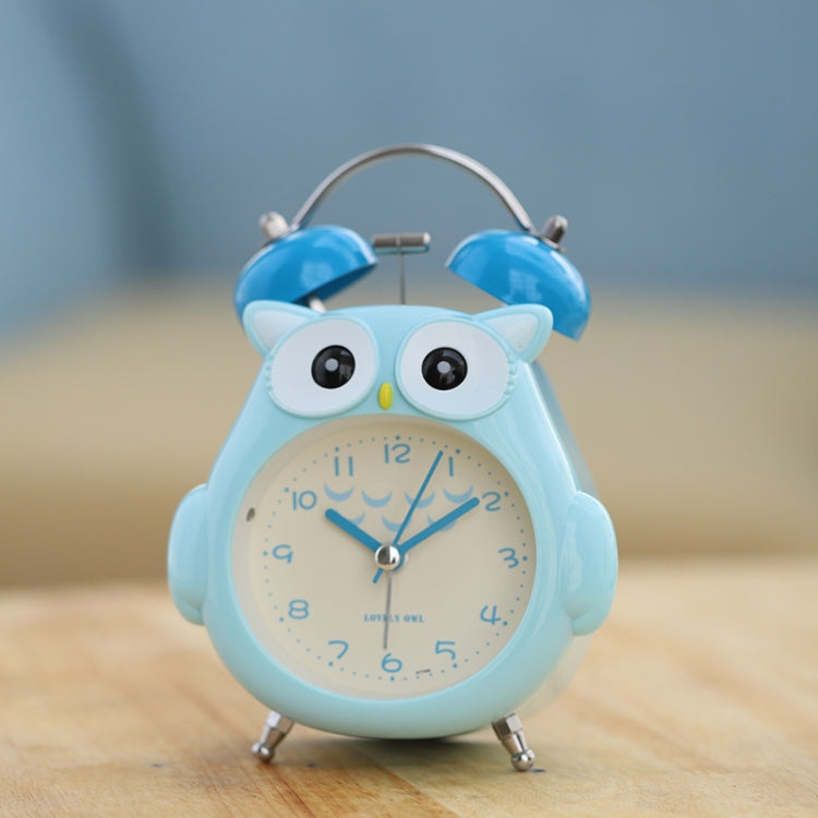 3 Inch Children Cartoon Owl Luminous Silent Bedside Snooze Small Alarm Clock