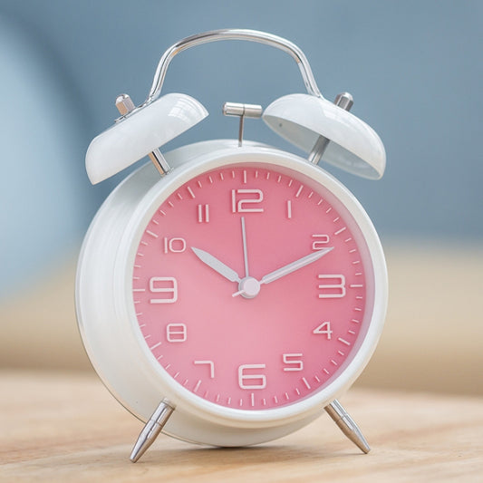 4 Inch Bedroom Bedside Stereo Digital Silent Alarm Clock With Light, White Shell Pink Surface, White Shell Blue Surface, White Shell Green Surface, White Shell Red Surface, White Shell White Surface, 4 inch convex powder shell, Blue Shell  Blue Surface...