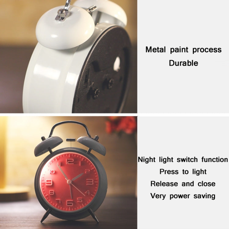 4 Inch Bedroom Bedside Stereo Digital Silent Alarm Clock With Light