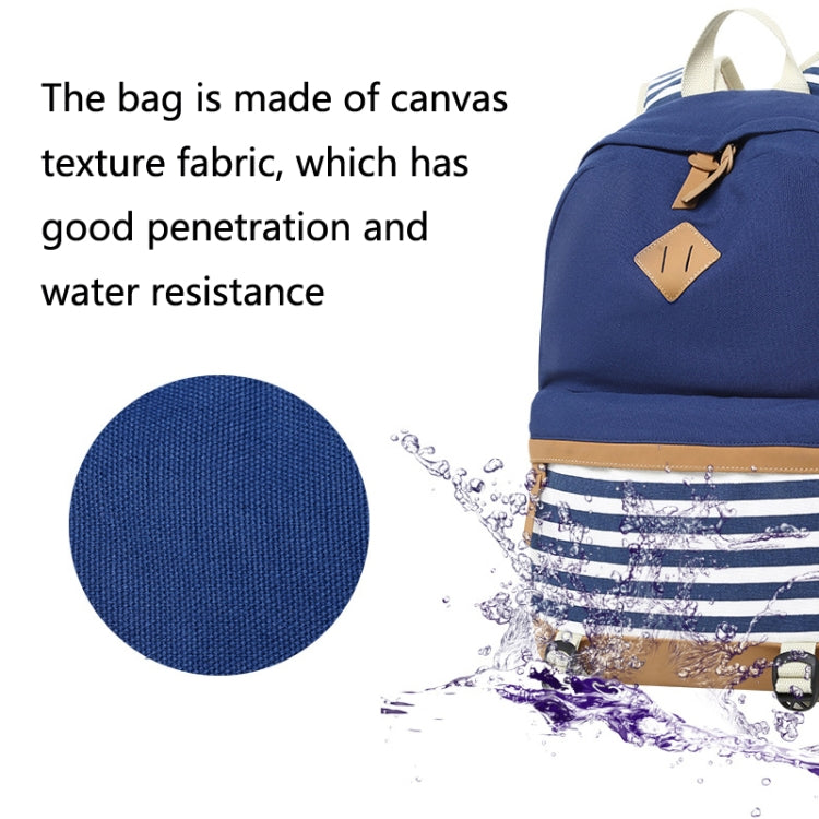 3 PCS/Set Canvas Leisure Backpack Large Capacity Printed School Bag