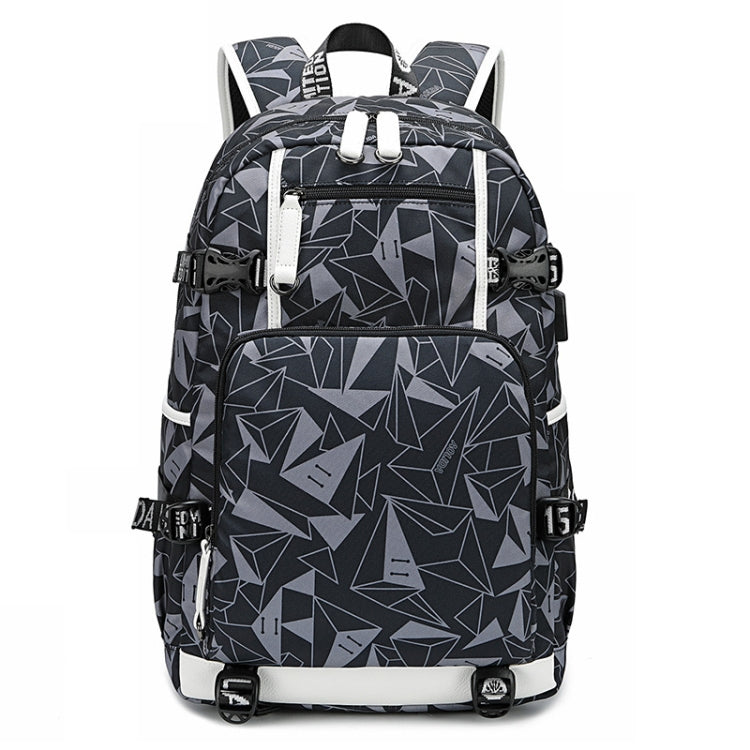 6101-4 Thermal Transfer Casual Backpack Simple Student Schoolbag