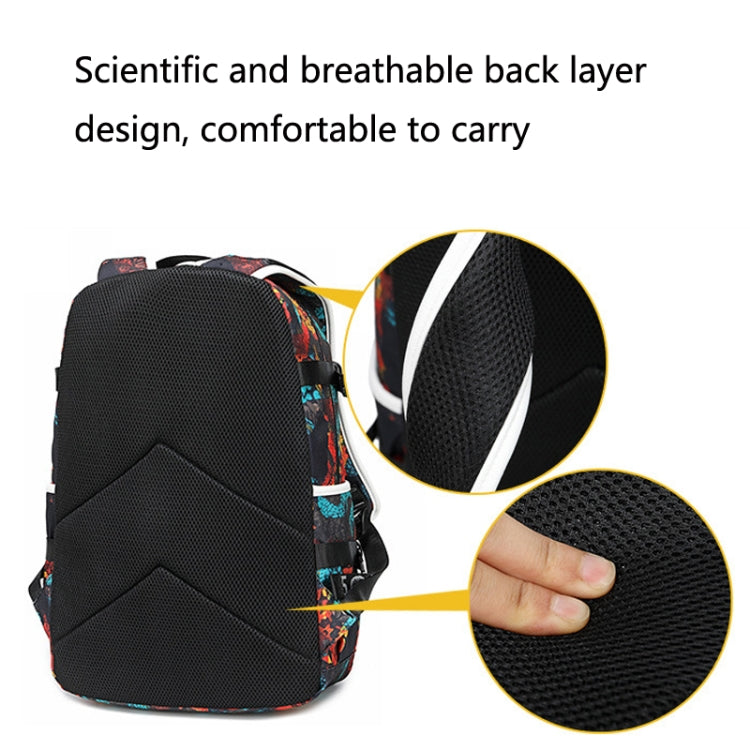 6101-4 Thermal Transfer Casual Backpack Simple Student Schoolbag