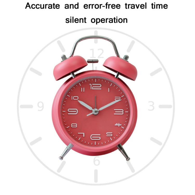 3304T Bedroom Bedside Multifunctional Bell Metal Alarm Clock With Night Light