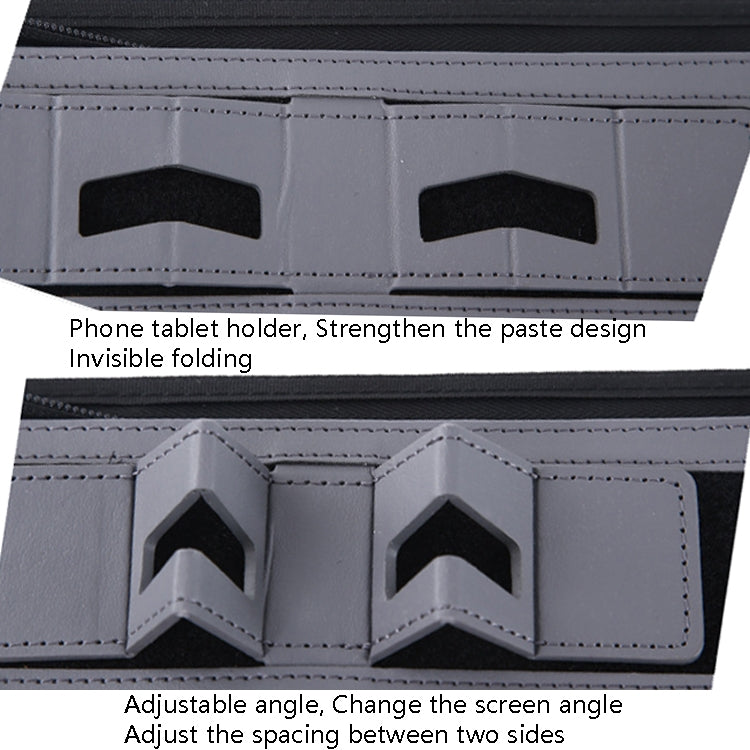 KC601 A4 Multifunctional Portable Folder Business Zipper Bag Leather Folder, Style: