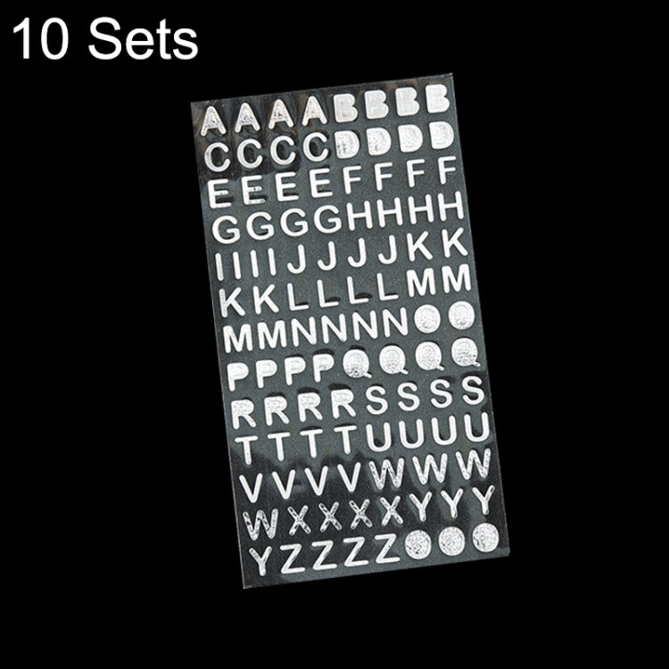 10 Sets Hand Account Alphanumeric Sticker Diary Plan DIY Sticker Set