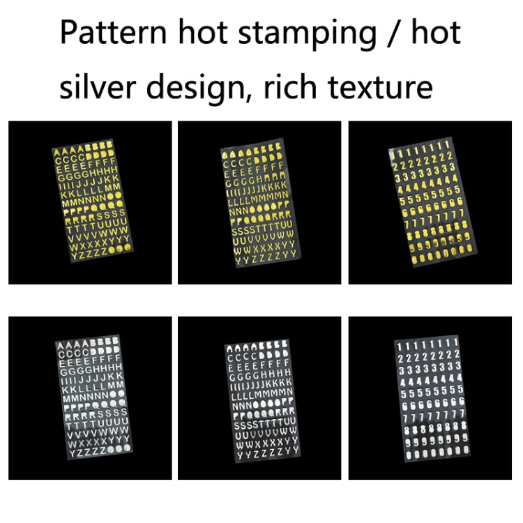 10 Sets Hand Account Alphanumeric Sticker Diary Plan DIY Sticker Set