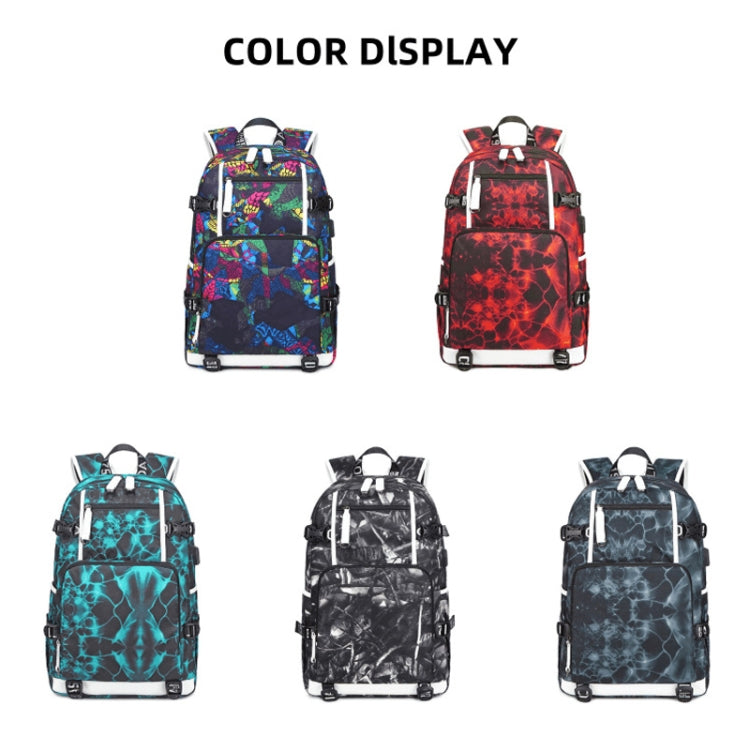 6101-5 Printed Backpack Large Capacity Computer Backpack Waterproof Student School Bag