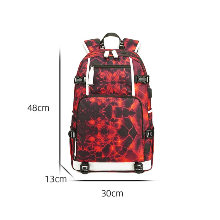 6101-5 Printed Backpack Large Capacity Computer Backpack Waterproof Student School Bag