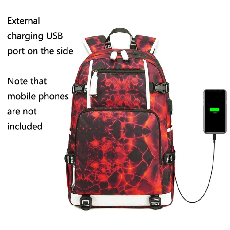 6101-5 Printed Backpack Large Capacity Computer Backpack Waterproof Student School Bag