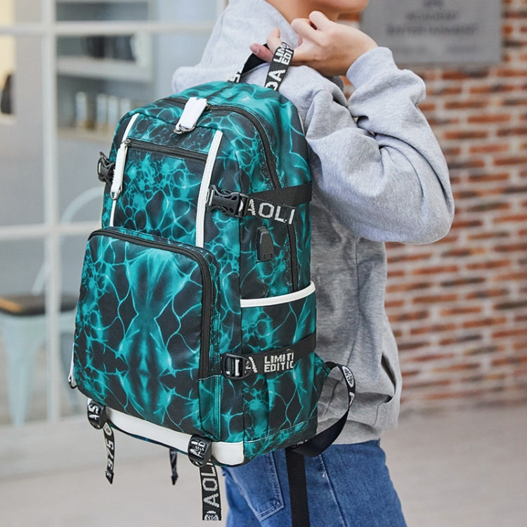 6101-5 Printed Backpack Large Capacity Computer Backpack Waterproof Student School Bag