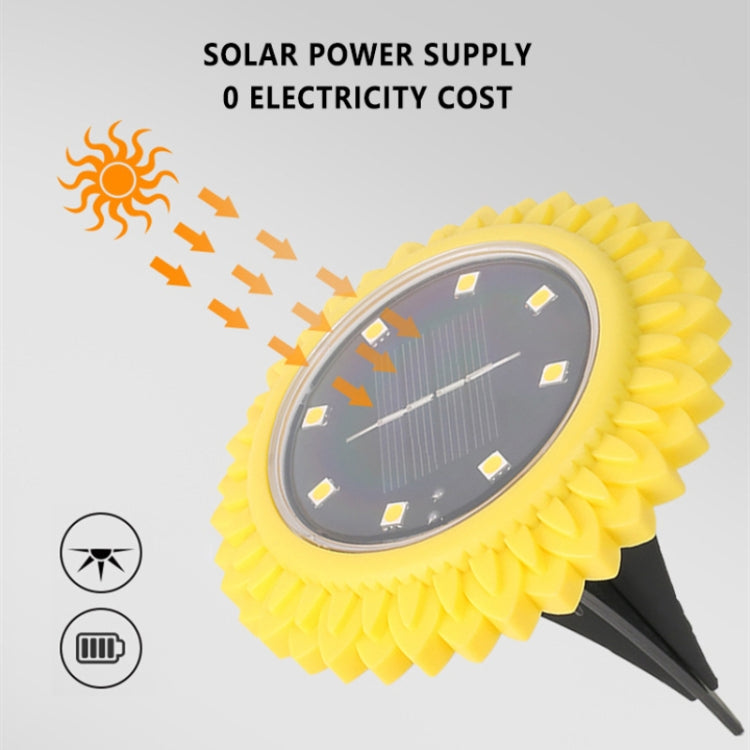 2 PCS 8 LEDs Solar Petals Buried Lamp Waterproof Garden Lawn Light, Specification: