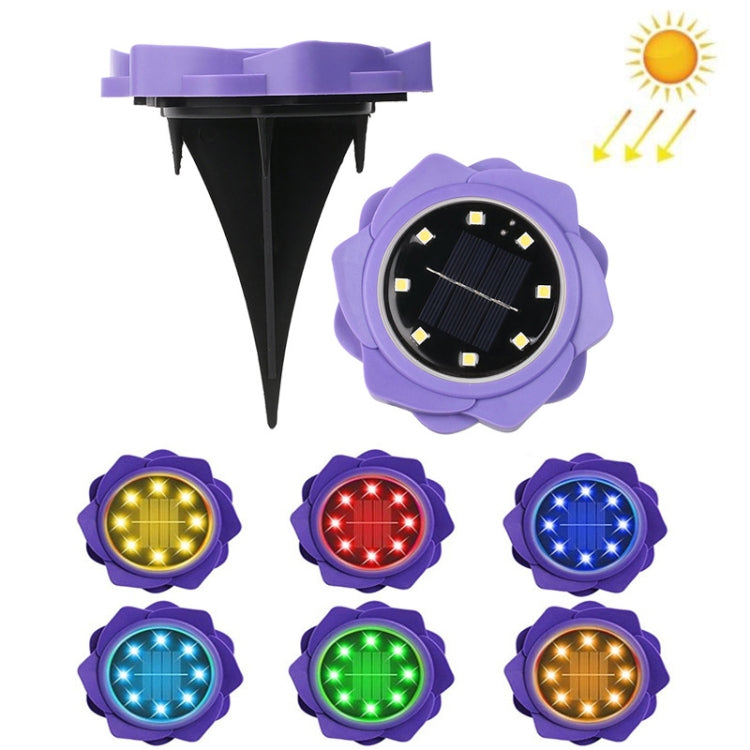 2 PCS 8 LEDs Solar Petals Buried Lamp Waterproof Garden Lawn Light, Specification: