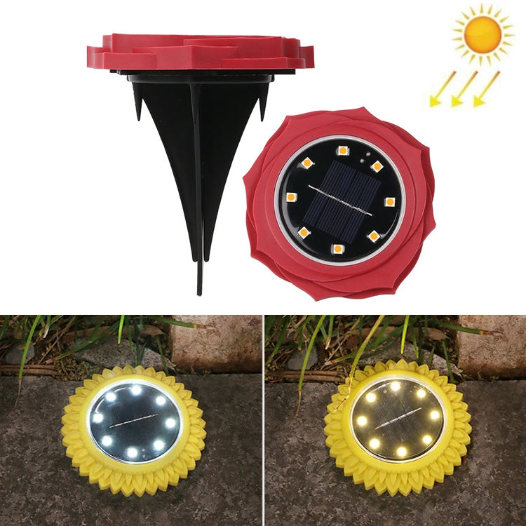 2 PCS 8 LEDs Solar Petals Buried Lamp Waterproof Garden Lawn Light, Specification: