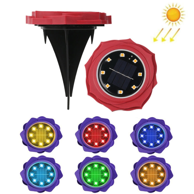 2 PCS 8 LEDs Solar Petals Buried Lamp Waterproof Garden Lawn Light, Specification: