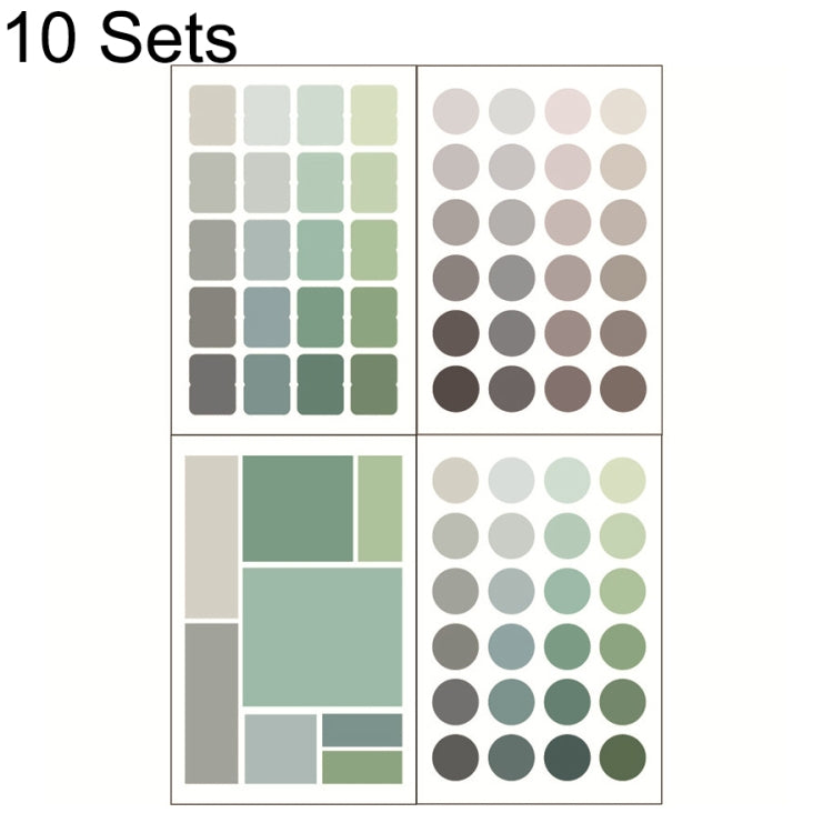 10 Sets YZCSBQ Multifunctional Color Label Sticker Index Sticky Note