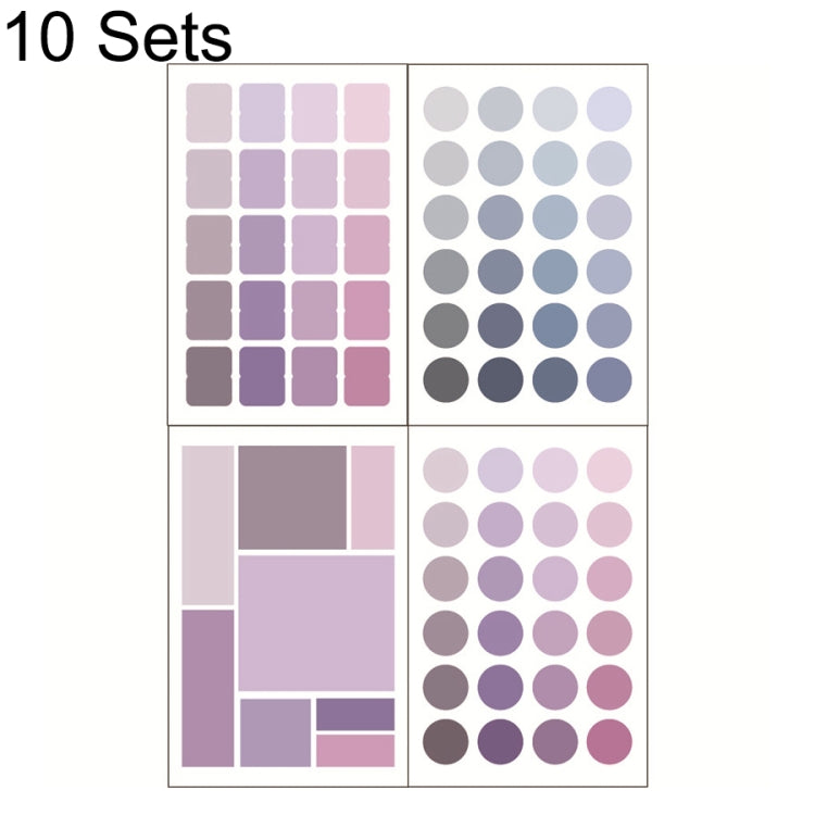 10 Sets YZCSBQ Multifunctional Color Label Sticker Index Sticky Note