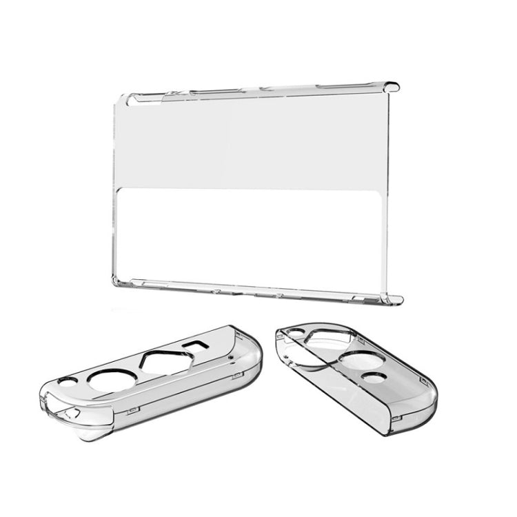 DOBE TNS-1133B Host Protection Kit + Left And Right Handle Crystal Anti-Fall Protection Cover For Switch OLED