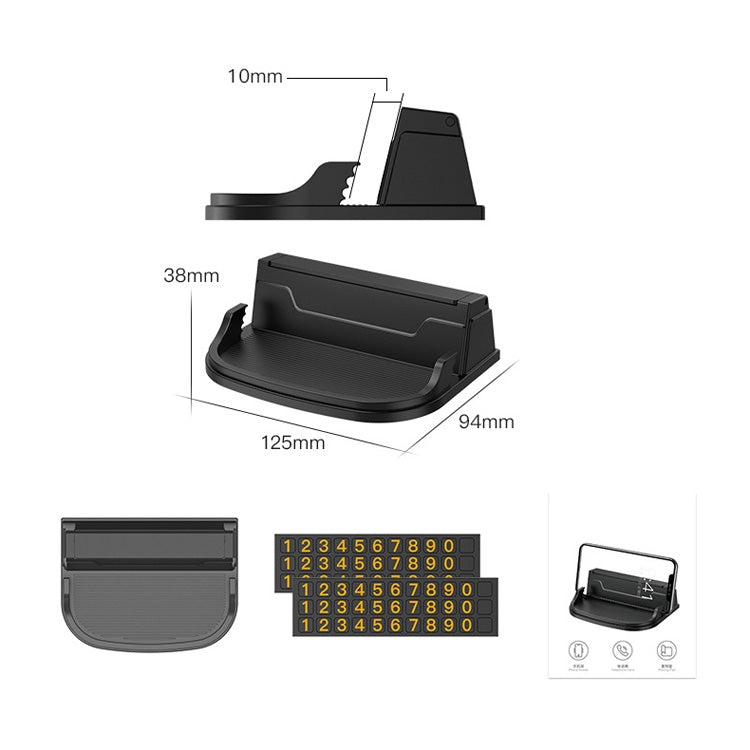 SHUNWEI SD-1028 Car Temporary Parking Card Car Mobile Phone Holder Multi-Function Hidden Temporary Parking Card