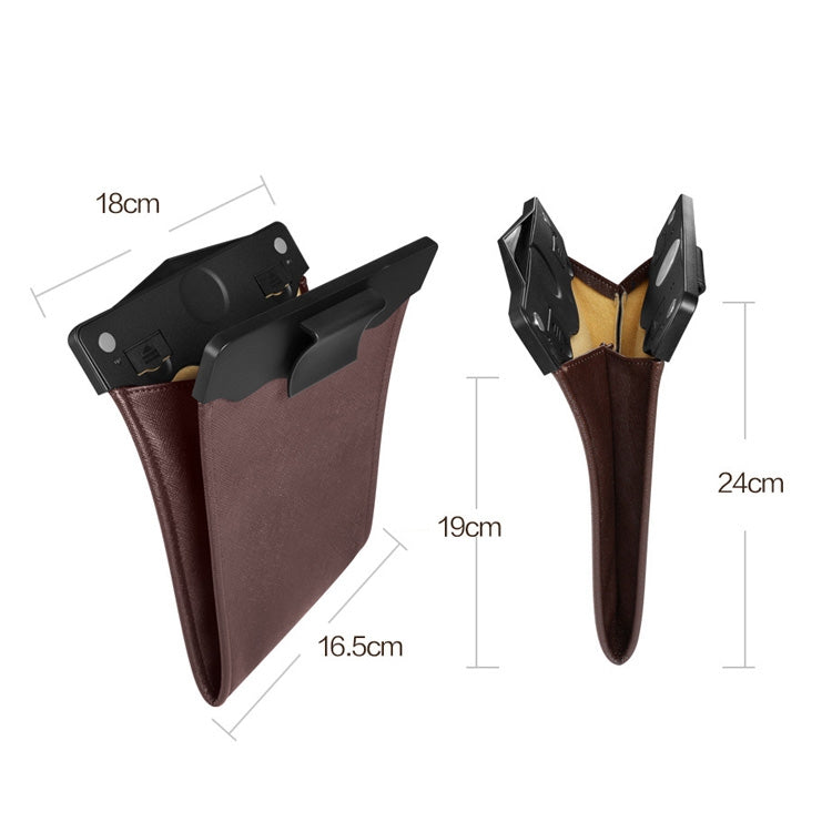 Car Trash Can Storage Bag Hanging Paste With LED Light Garbage Bag