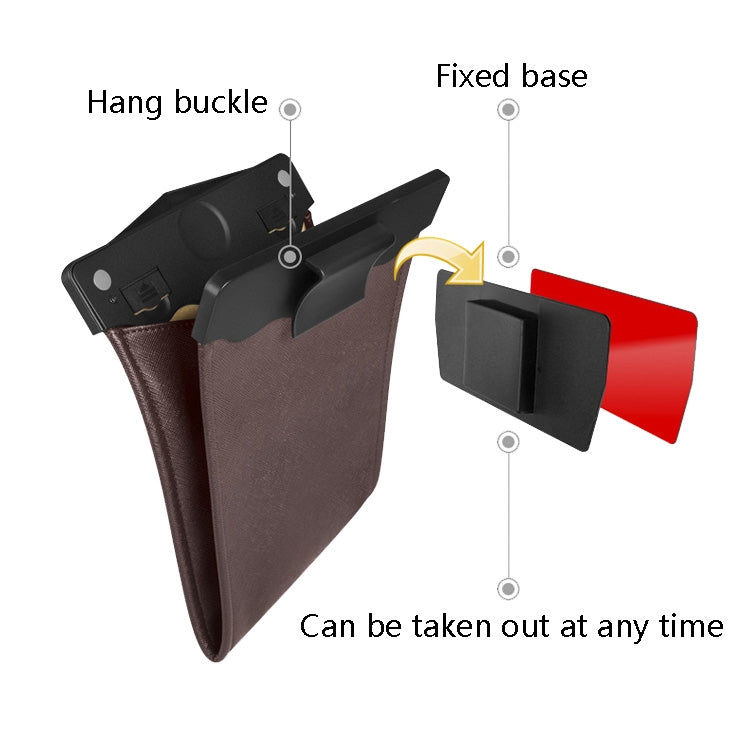 Car Trash Can Storage Bag Hanging Paste With LED Light Garbage Bag