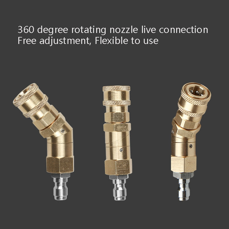 Car Wash Machine With High Pressure Air Conditioning Cleaning Nozzle 1/4 Copper Rotary Bending Joint 360 Degree Rotation Universal Fast Plug