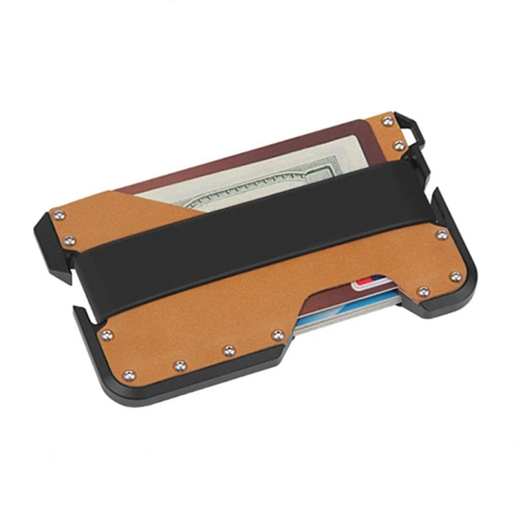 JK02 Metal Card Holder RFID Anti-Theft  Leather Wallet EDC Multifunctional Stainless Steel Aluminum Alloy Card Holder