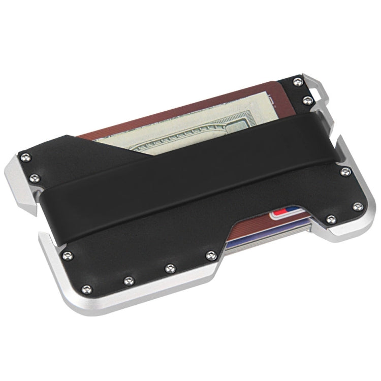 JK02 Metal Card Holder RFID Anti-Theft  Leather Wallet EDC Multifunctional Stainless Steel Aluminum Alloy Card Holder