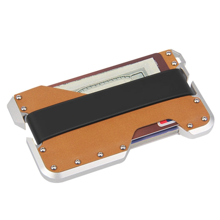 JK02 Metal Card Holder RFID Anti-Theft  Leather Wallet EDC Multifunctional Stainless Steel Aluminum Alloy Card Holder