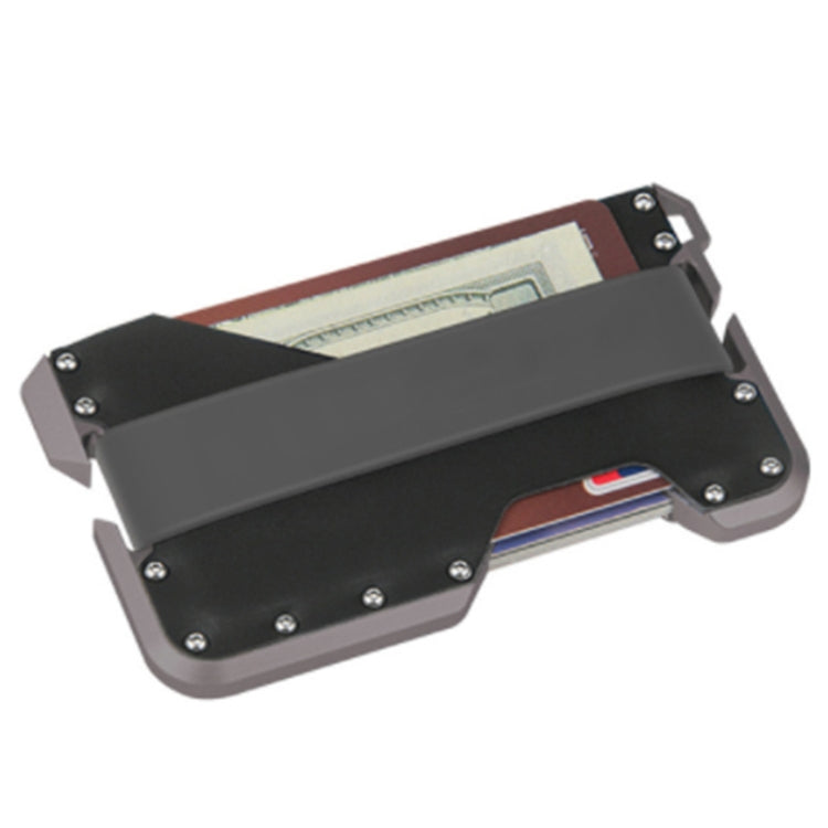 JK02 Metal Card Holder RFID Anti-Theft  Leather Wallet EDC Multifunctional Stainless Steel Aluminum Alloy Card Holder