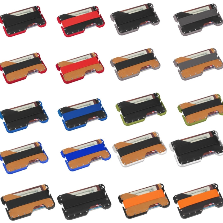 JK02 Metal Card Holder RFID Anti-Theft  Leather Wallet EDC Multifunctional Stainless Steel Aluminum Alloy Card Holder