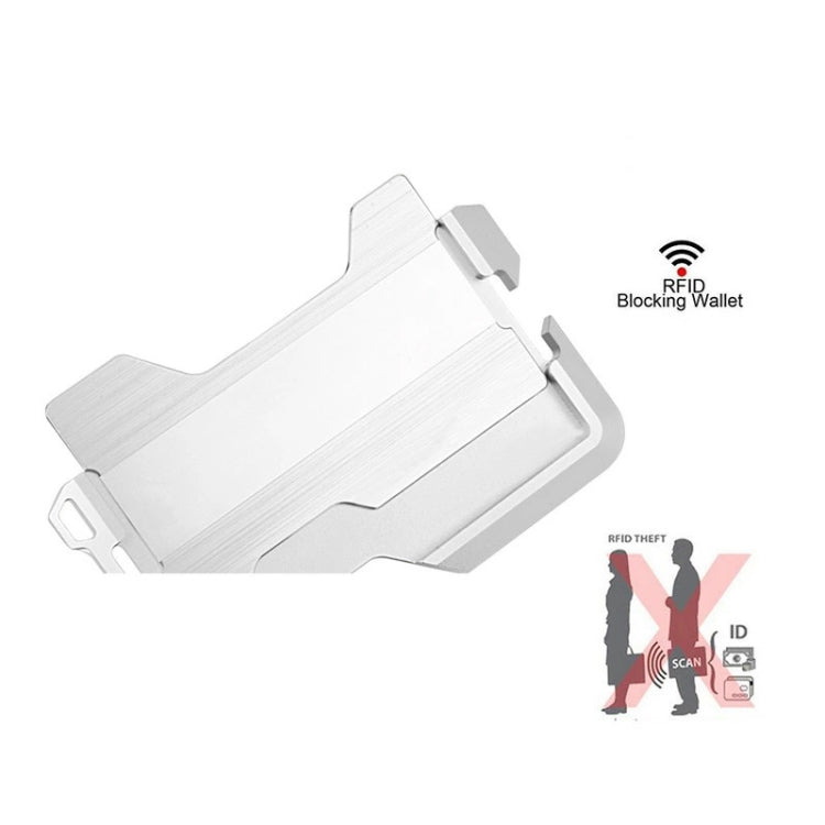 JK02 Metal Card Holder RFID Anti-Theft  Leather Wallet EDC Multifunctional Stainless Steel Aluminum Alloy Card Holder