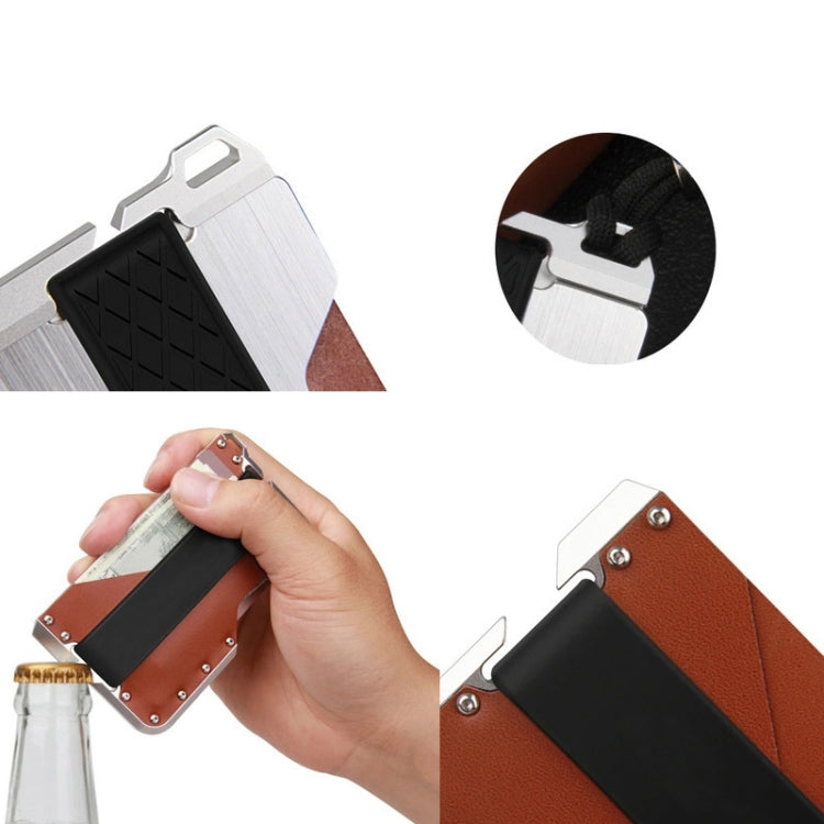 JK02 Metal Card Holder RFID Anti-Theft  Leather Wallet EDC Multifunctional Stainless Steel Aluminum Alloy Card Holder