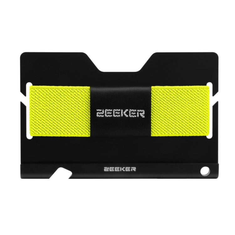 ZEEKER JK03  Aluminum Alloy Card Holder Multi-Function Elastic Band Women And Men Wallet Metal Business Card Holder