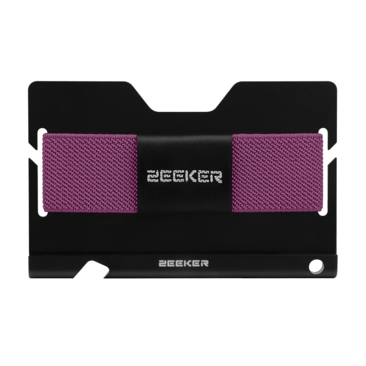 ZEEKER JK03  Aluminum Alloy Card Holder Multi-Function Elastic Band Women And Men Wallet Metal Business Card Holder