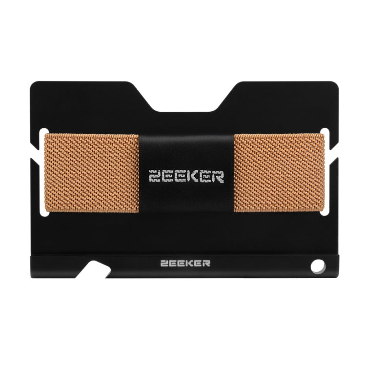 ZEEKER JK03  Aluminum Alloy Card Holder Multi-Function Elastic Band Women And Men Wallet Metal Business Card Holder