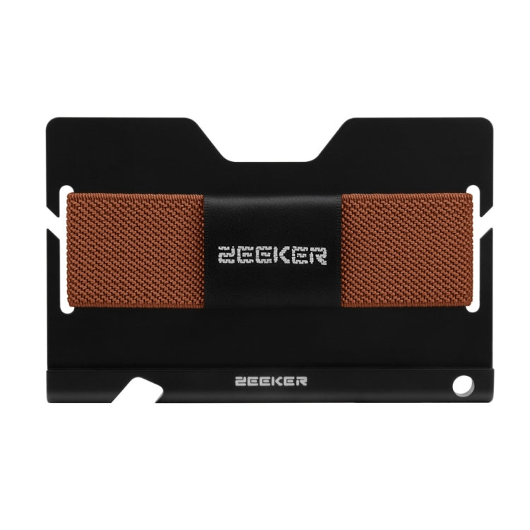 ZEEKER JK03  Aluminum Alloy Card Holder Multi-Function Elastic Band Women And Men Wallet Metal Business Card Holder