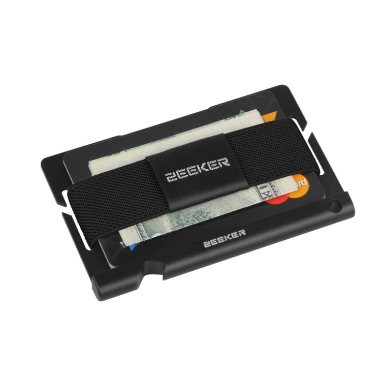 ZEEKER JK03  Aluminum Alloy Card Holder Multi-Function Elastic Band Women And Men Wallet Metal Business Card Holder