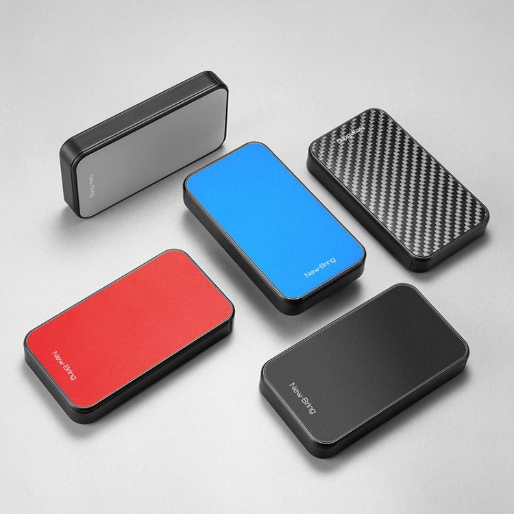 New-Bring Metal Card Holder RFID Anti-Theft Magnetic Automatic Shift Business Card Sase Waterproof Wallet, Red, Blue, Carbon Fiber