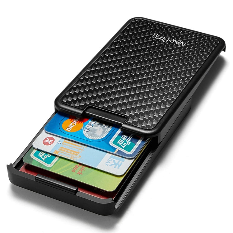 New-Bring  Carbon Fiber Metal Card Holder Male Personality Card Holder Anti-Theft  RFID Ultra-Thin Small Card Box