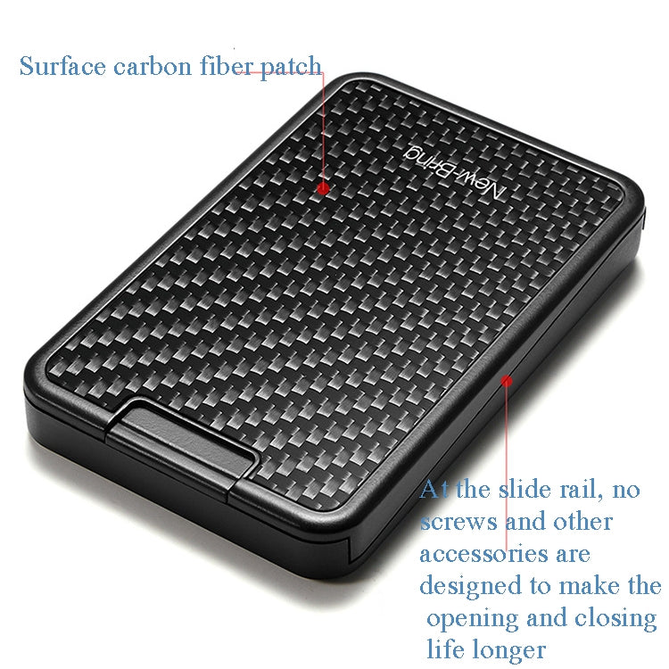 New-Bring  Carbon Fiber Metal Card Holder Male Personality Card Holder Anti-Theft  RFID Ultra-Thin Small Card Box