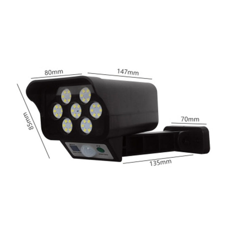 Solar Sensor LED Wall Light Simulation Surveillance Camera Glare Anti-Thief Street Lamp, Style: