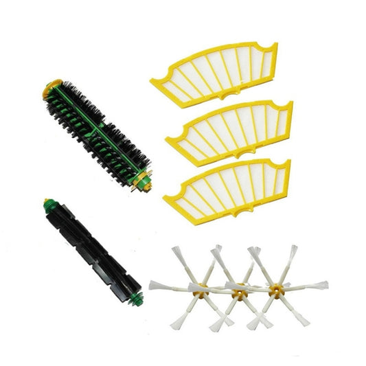 8 PCS / Set Sweeper Rolling Brush + Side Brush + Filter + Brush For iRobot Roomba 500 Series