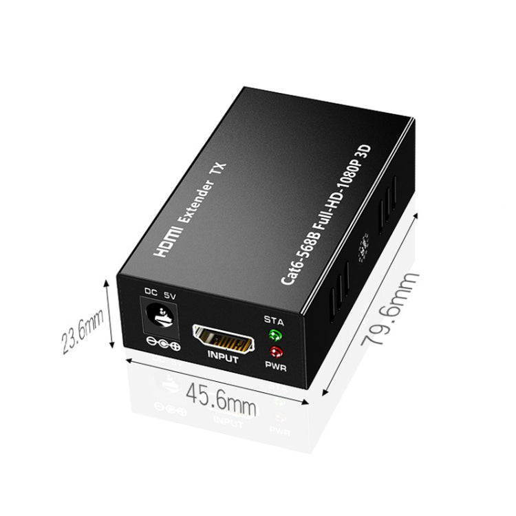 1 Pair HW-YD60 HDMI Extender 1080P Signal Amplifier, Effective Distance: 60m, EU Plug