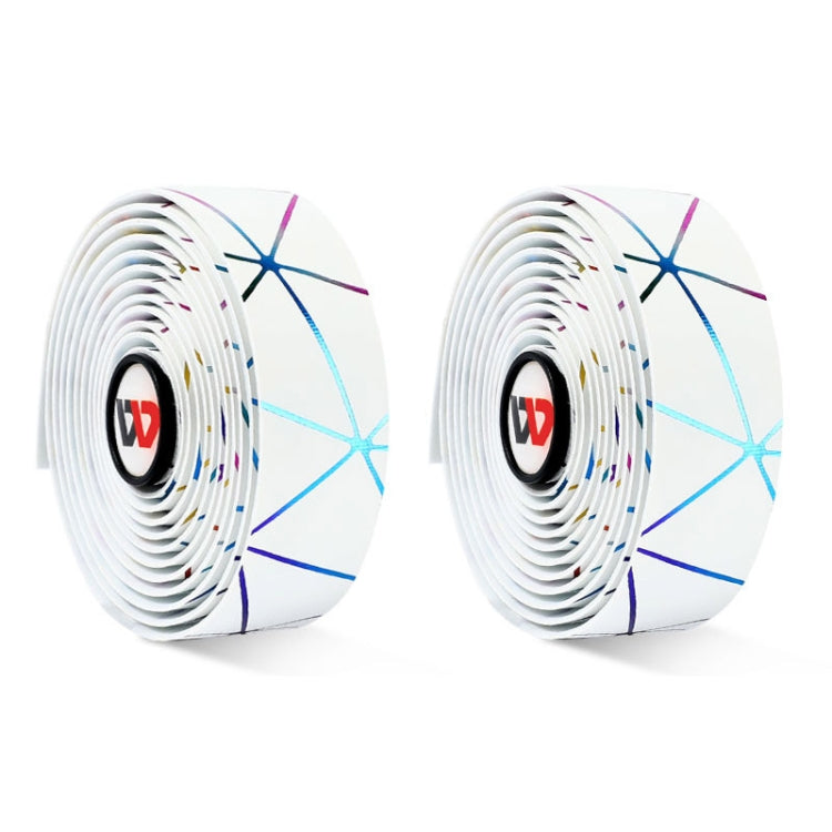 1 Pair WEST BIKING YP0804059 Road Bike Color Line Bar Belt PU Non-Slip Riding Bar Belt