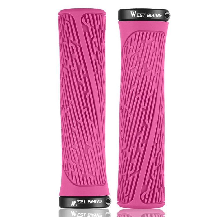 1 Pair WEST BIKING YP0804061 Bicycle Anti-Slip Shock Absorber Grip Mountain Bike Rubber Handlebar Cover