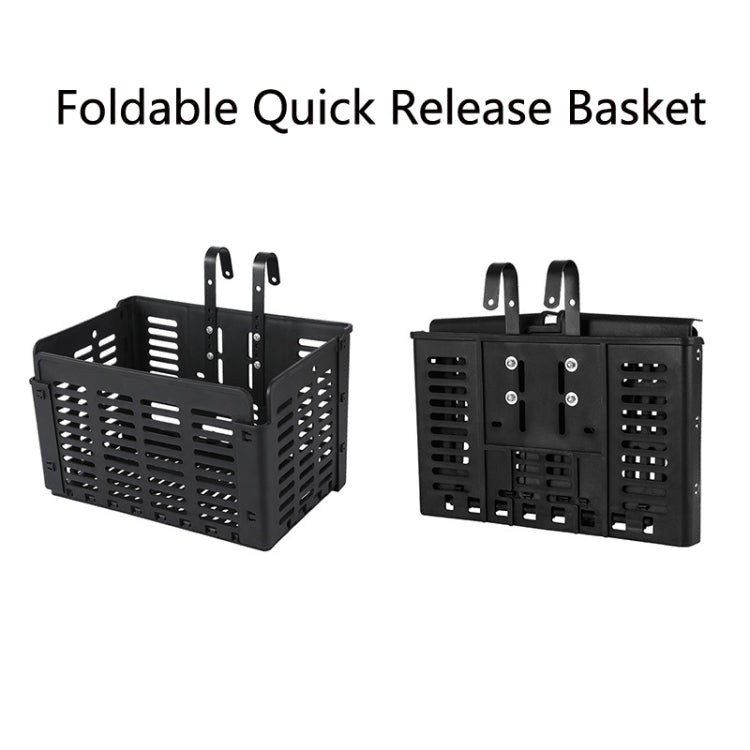 WEST BIKING Bicycle Basket Foldable Quick Release Basket Portable Food Basket