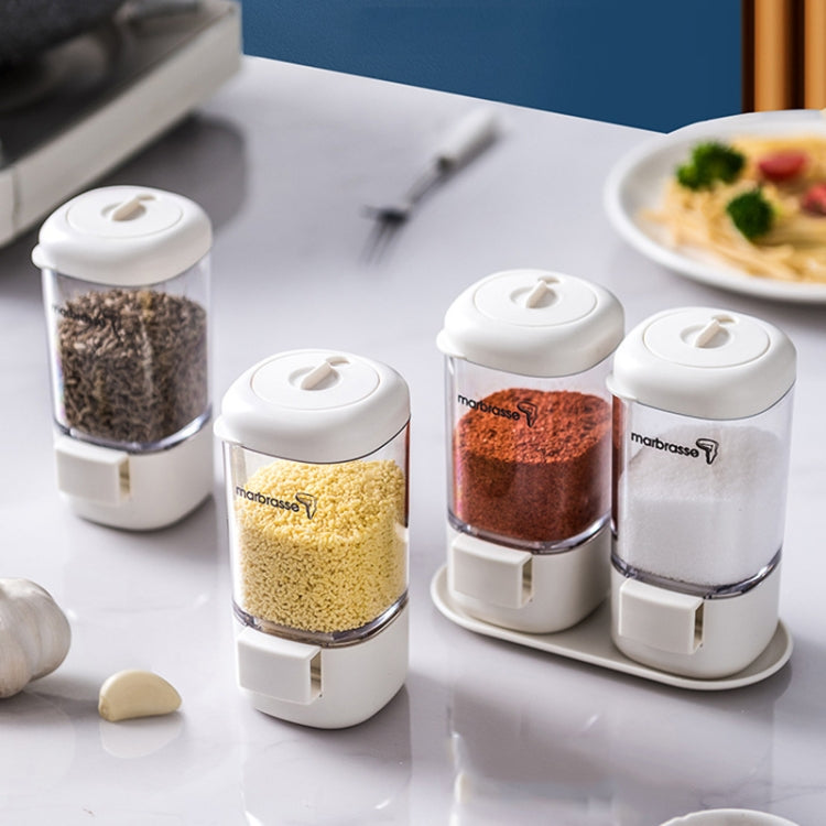 Marbrasse Metering Seasoning Box Pressing Type Seasoning Bottle Rotary Sealing Household Kitchen Seasoning Can